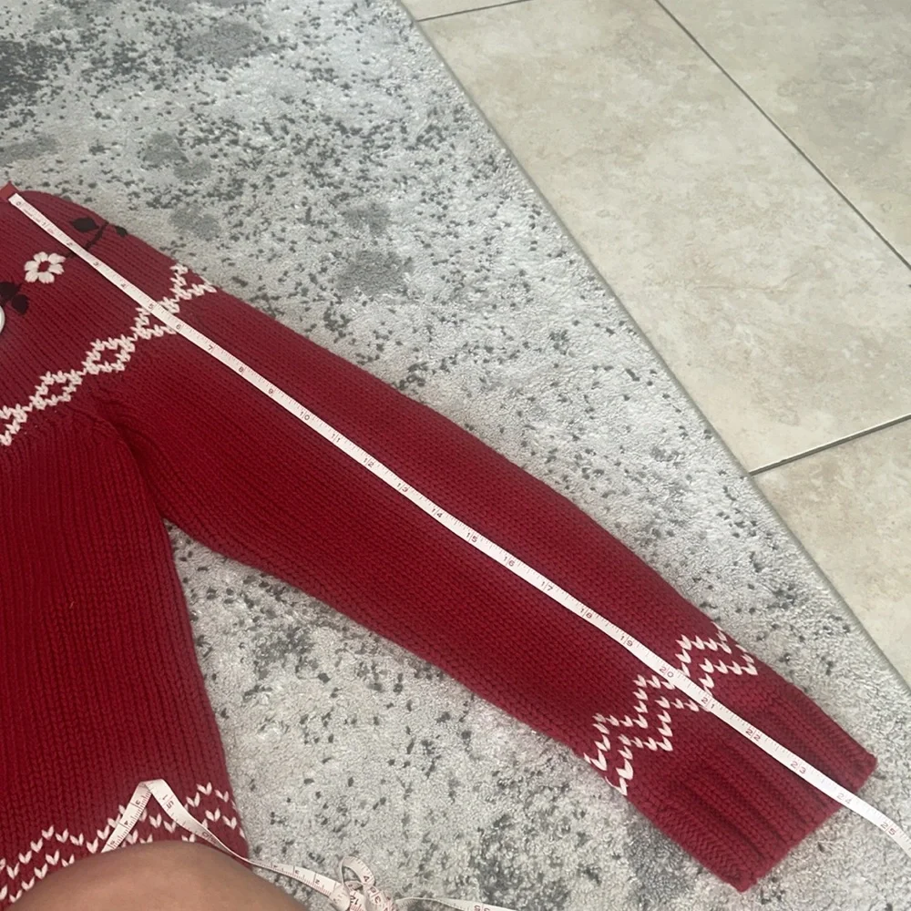 The Children’s Place Red Floral Winter Sweater